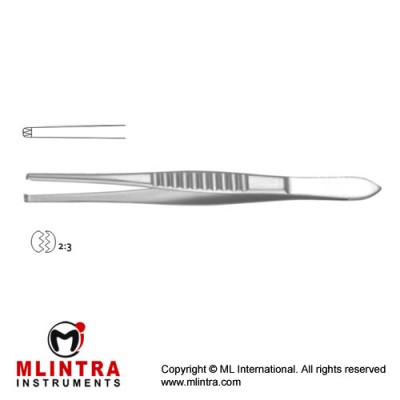 Mod. USA Dissecting Forceps 2 x 3 Teeth Stainless Steel, 16 cm - 6 1/4"